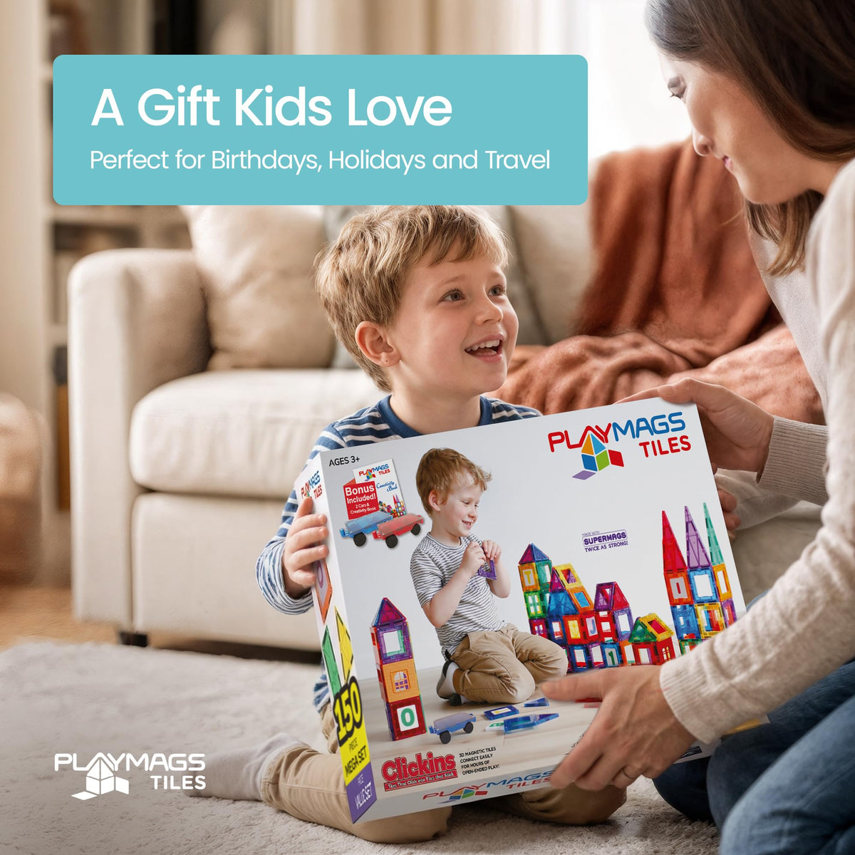 Playmags windows squares create facades and lively 3D rooms