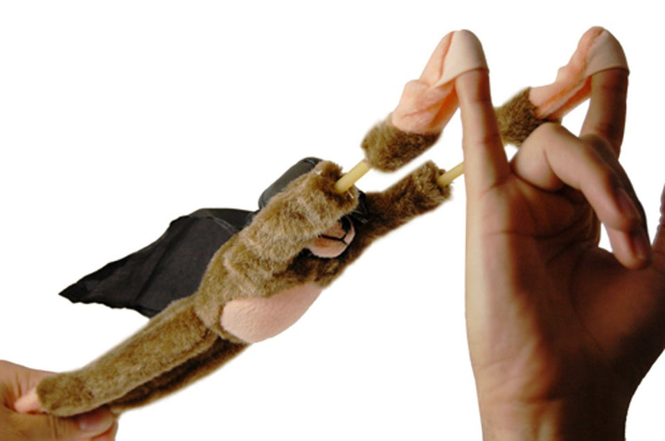 Playmaker Toys flying screaming slingshot monkey plush front view for interactive play indoors or outdoors
