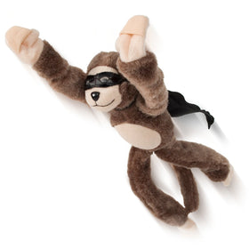Playmaker Toys slingshot monkey launching action demonstrates distance up to 50 feet