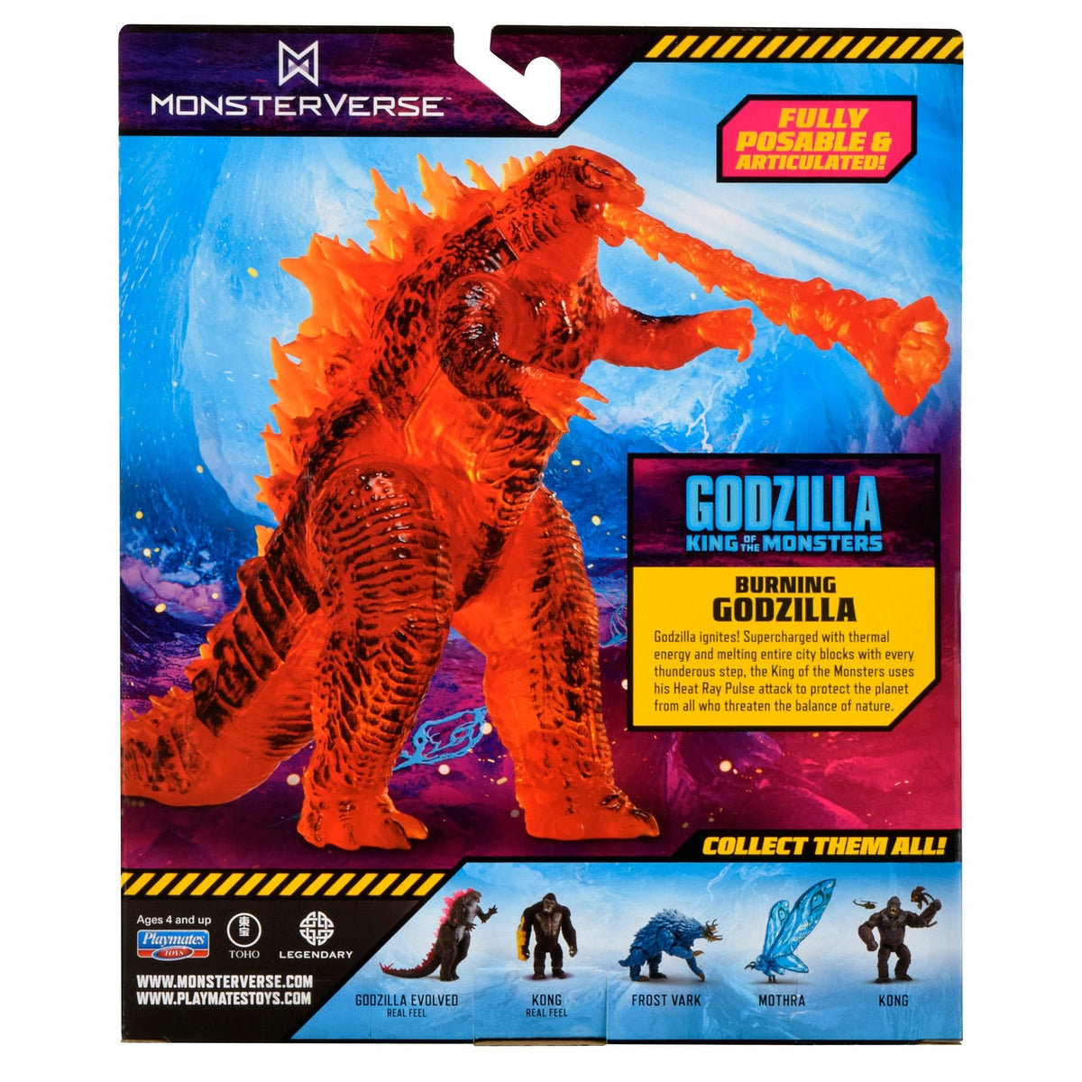 PlayMates Burning Godzilla Heat Ray Pulse detail enhances diorama scenes.