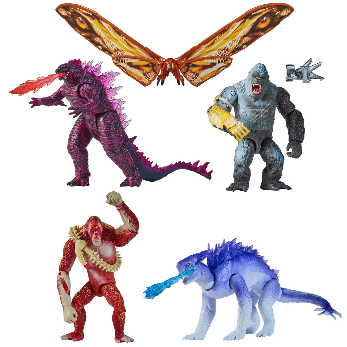 PlayMates Godzilla-Kong basic pack front view, ideal for fan display.