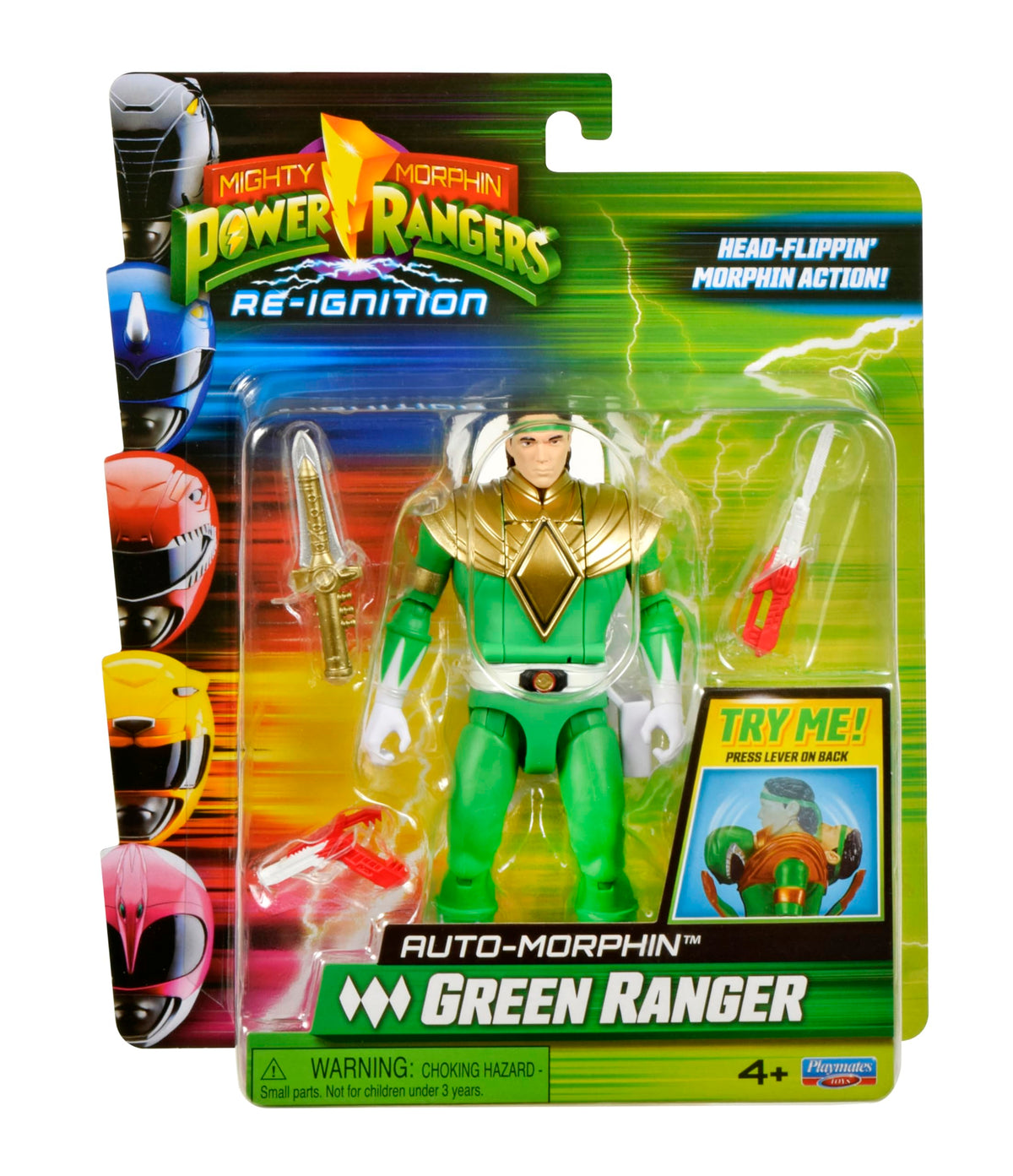 Closeup of emblem and finish on Green Ranger