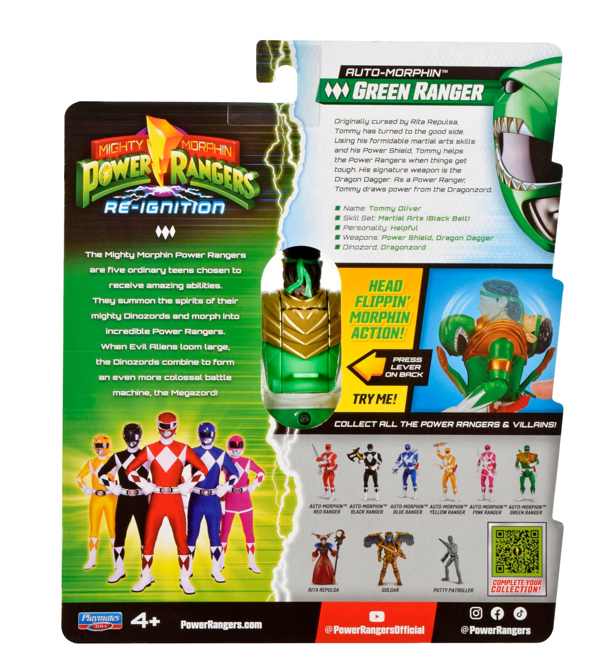 Dynamic action shot of Green Ranger in pose