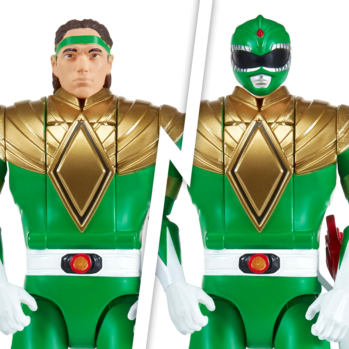 Green Ranger helmet detail from PlayMates
