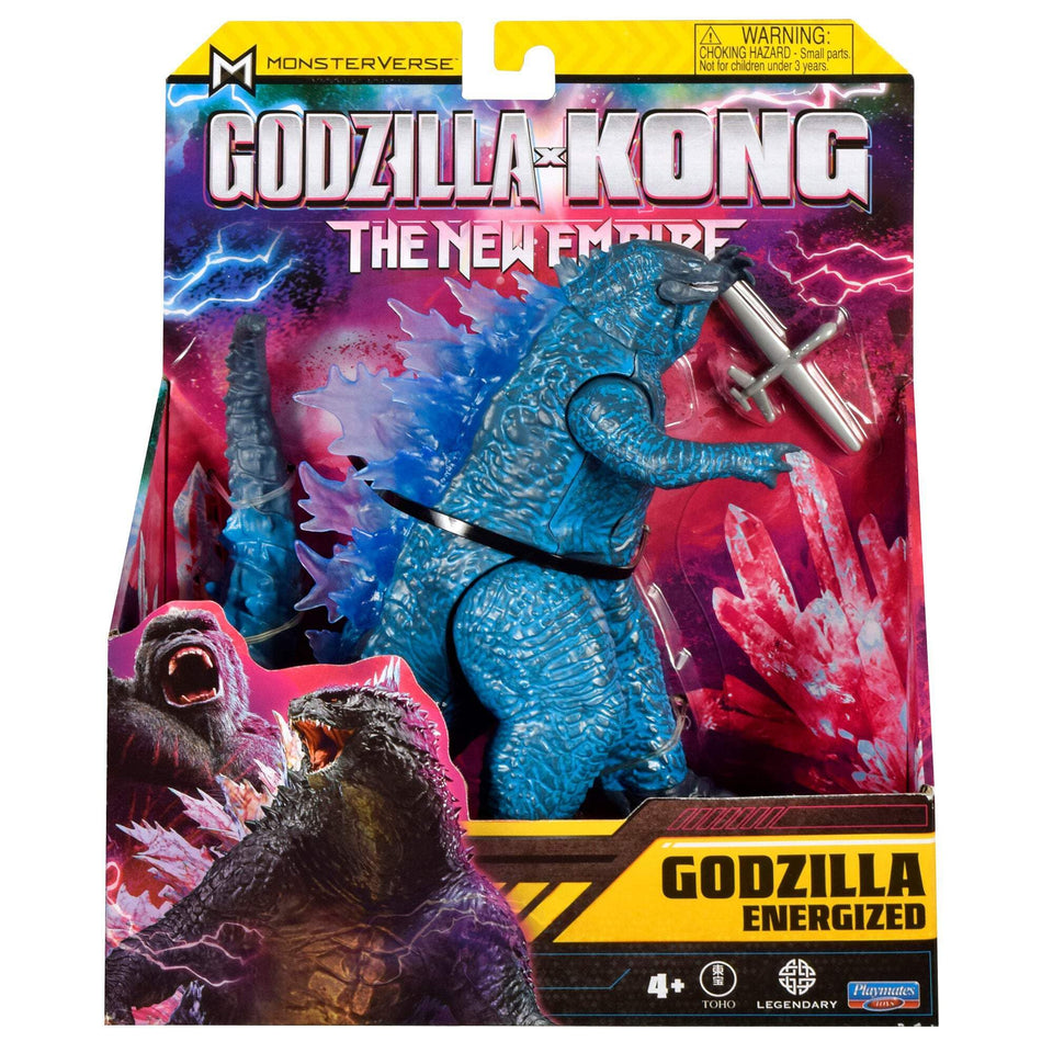 PlayMates Energized Godzilla figure with Battle Drone for dynamic display and action.