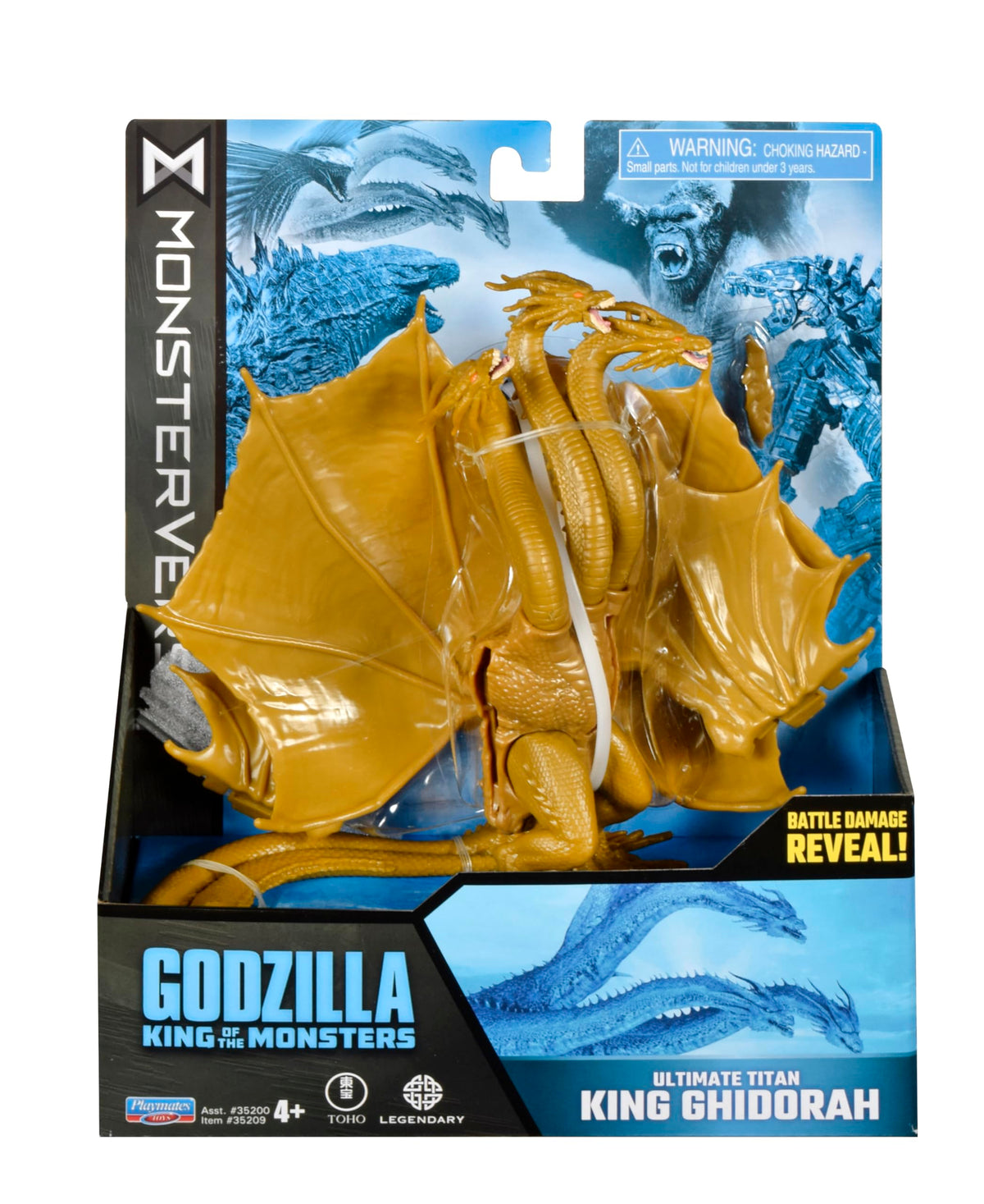 Detail shot of Ghidorah MonsterVerse figure for collectors.