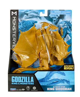 Detail shot of Ghidorah MonsterVerse figure for collectors.