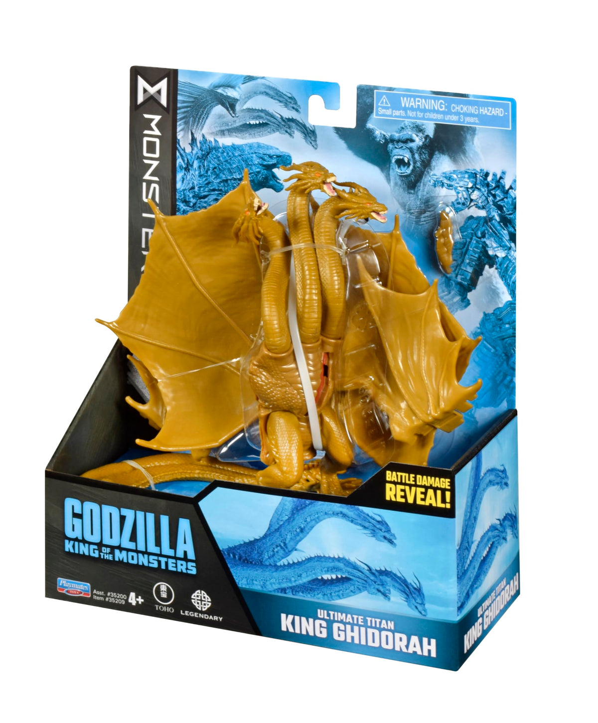 Close-up showcasing Ghidorah sculpt and color accuracy.