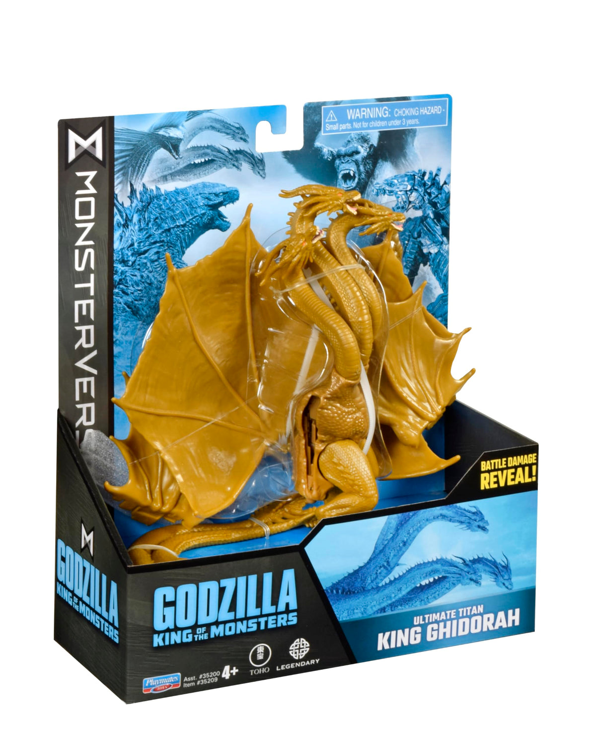 PlayMates 6-Inch Ghidorah in dynamic pose for play and display.