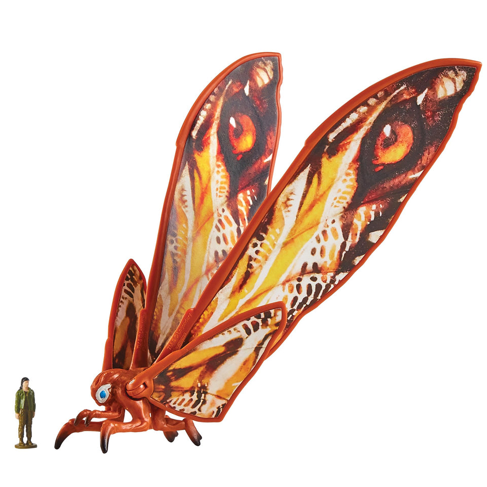 PlayMates Mothra with Jia 6-inch figure front view, ideal for display.