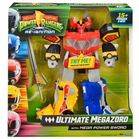 PlayMates Power Rangers Megazord with Power Mega Sword accessory included.