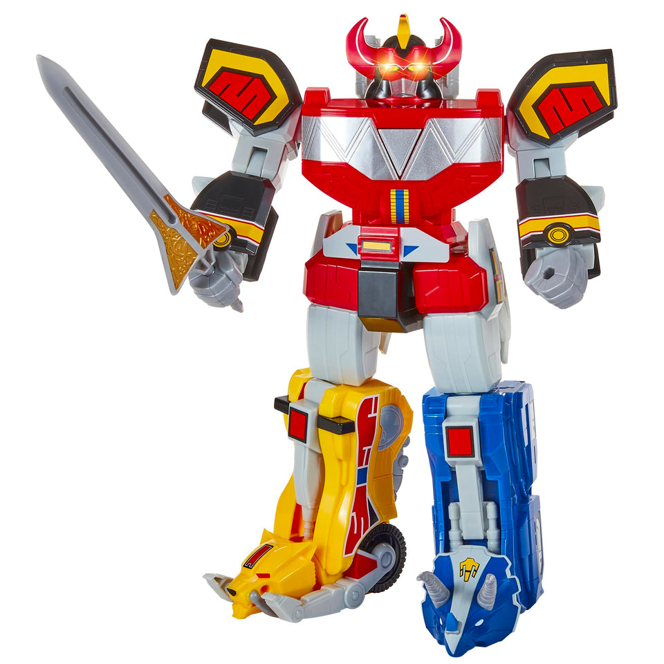 PlayMates Power Rangers Ultimate Megazord front view for display and action play.