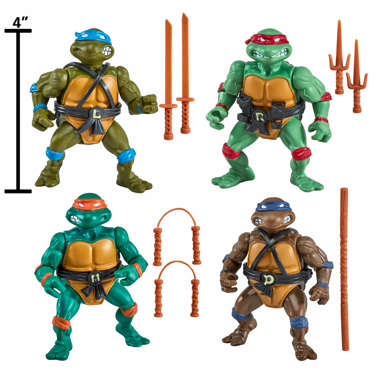 PlayMates TMNT 1987 Leonardo figure for authentic shelf presence