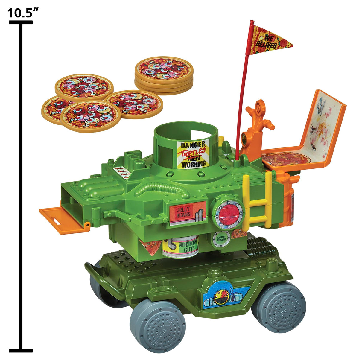Launcher detail shot showing the 360° pizza oven action.