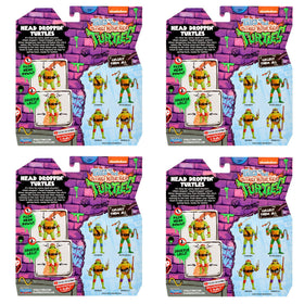 Playmates TMNT Head Droppin' four-pack set for collecting and sharing hero missions.