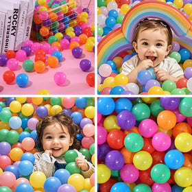 PlayMaty ball pit balls with 2.2 inch diameter easy for small hands to grasp