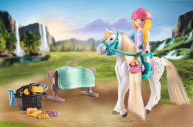 Playmobil 86-piece set includes figure, horse, and accessories for immersive play
