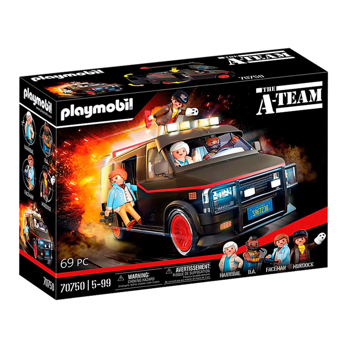 Playmobil A-Team Van with side door open for quick crew access