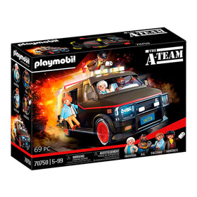 Playmobil A-Team Van with side door open for quick crew access