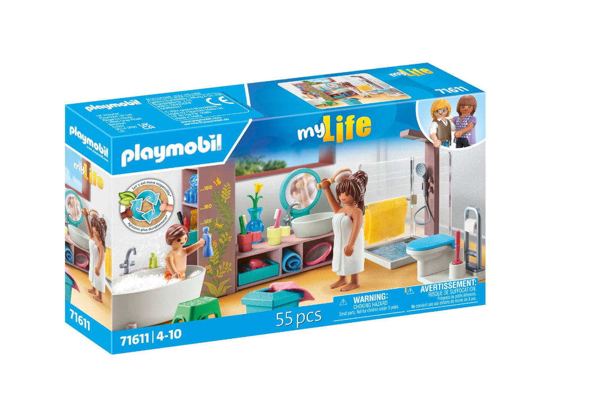 Playmobil adult and child figures support family role-play adventures.