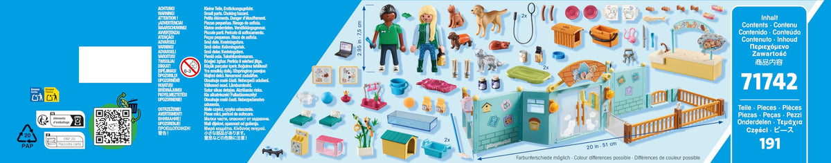 Playmobil Animal Hotel cats on tree tower and hammock for cozy climbing and naps.
