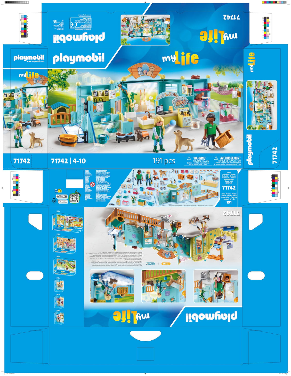 Playmobil Animal Hotel dog bath tub ready for a rinse after playtime.