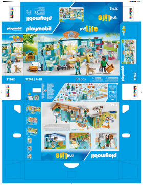 Playmobil Animal Hotel dog bath tub ready for a rinse after playtime.