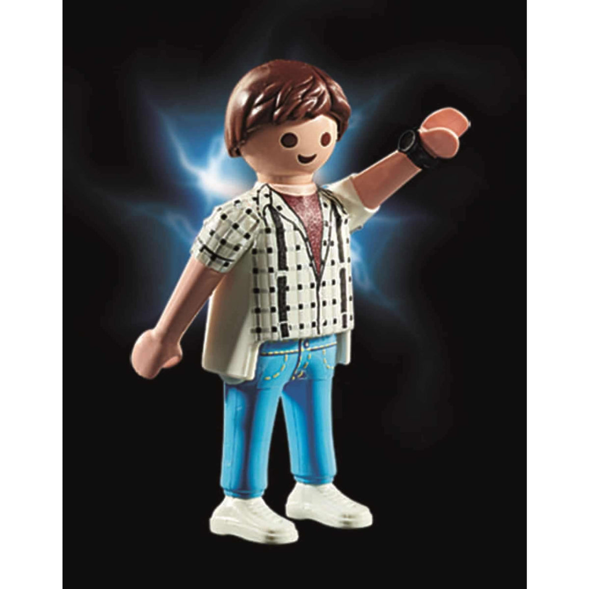 Playmobil Back to the Future Marty pickup truck cab detail highlights authentic design.