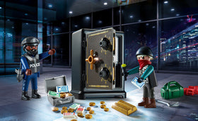 Playmobil Bank Robbery Starter Pack officer apprehending the crook after a tense chase