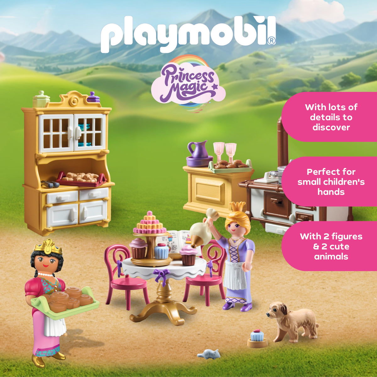 Playmobil Castle Kitchen antique cookbook inspires creative pretend cooking