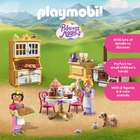 Playmobil Castle Kitchen antique cookbook inspires creative pretend cooking
