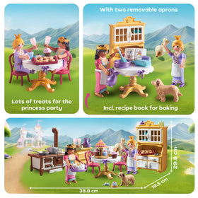 Playmobil Castle Kitchen dog sniffing crumbs adds playful detail