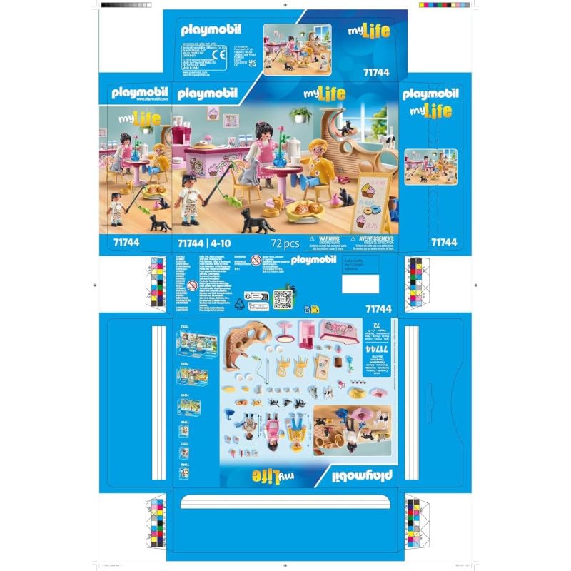 Playmobil Cat Cafe accessories complete the pretend cafe experience.