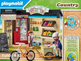Playmobil Country Farm Shop bike with trailer enables secure transport of purchases