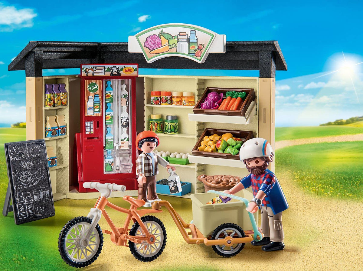 Playmobil Country Farm Shop child figure inspires playful farming stories