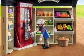 Playmobil Country Farm Shop milk cartons and juice for pretend groceries