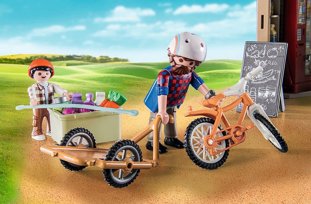 Playmobil Country Farm Shop refrigerated case and chalkboard add realism