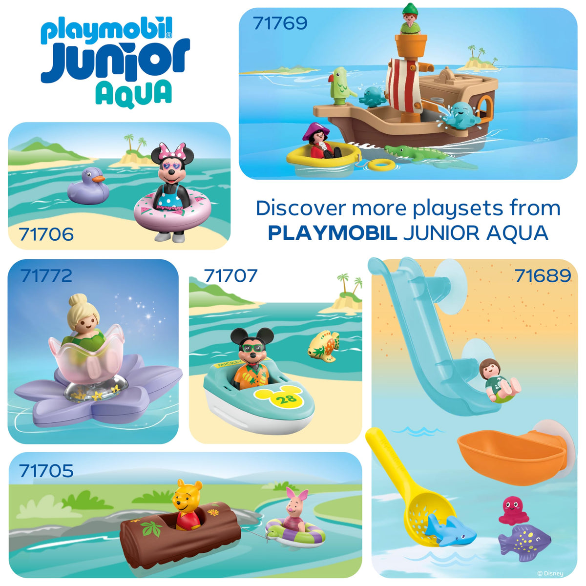 Playmobil Disney collaboration original quality bath toy for kids
