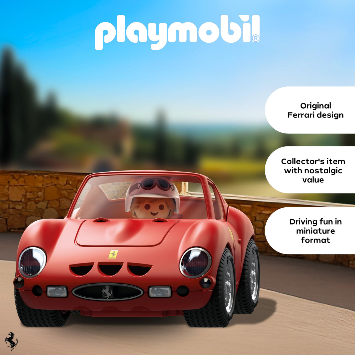 Playmobil Ferrari 250 GTO driver figure included for storytelling