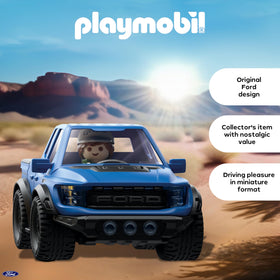 Playmobil Ford F-150 Raptor driver figure ready for role-play behind the wheel.