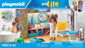 Playmobil hair dryer and toothbrush add grooming detail to routines.