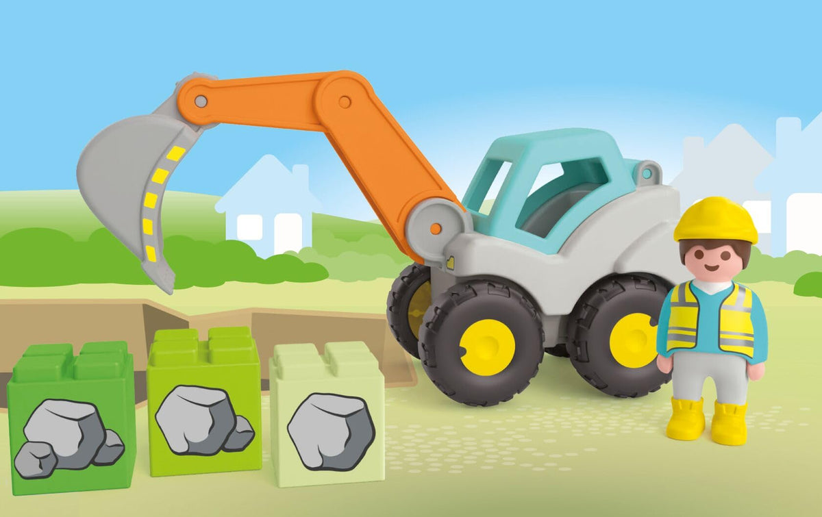 Playmobil Junior bricks stack set encouraging creativity and sorting play.