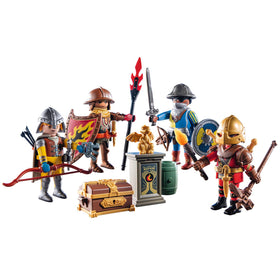 Playmobil Knights of Novelmore battle scene supports durable, repeatable play and storytelling.