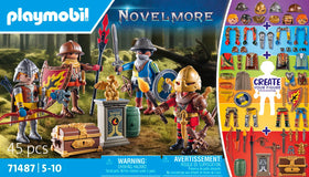 Playmobil Knights of Novelmore golden dragon statue a sparkling focal point for dramatic play.