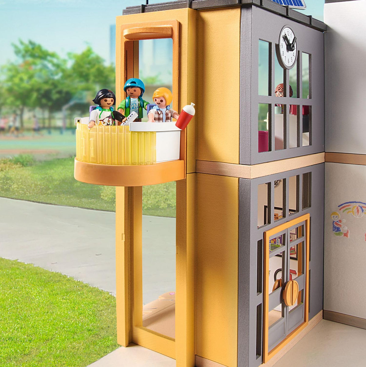 Playmobil Large School sticker puzzle revealed with water for extra classroom fun