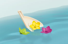Playmobil flowers collection encourages stacking and color play