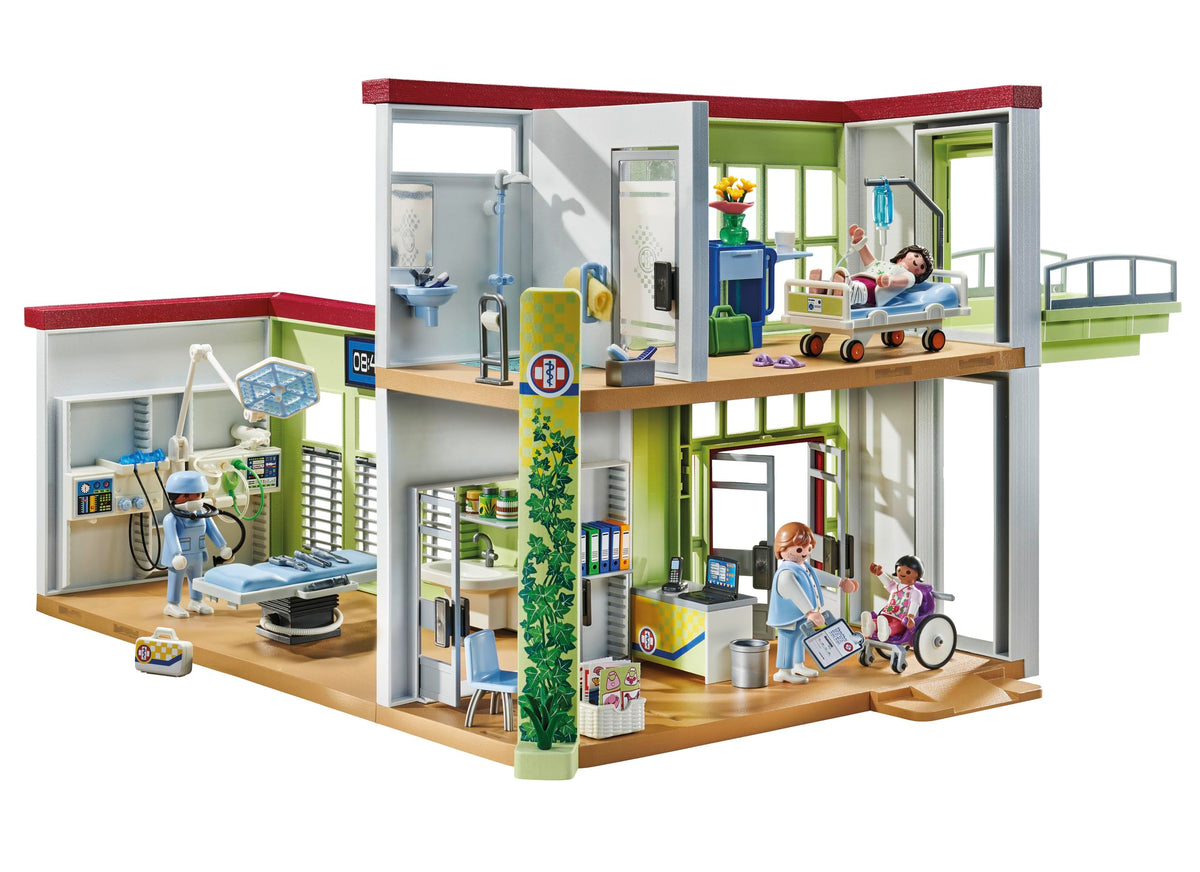 Playmobil Modern Hospital wheelchair adds accessibility for storytelling.
