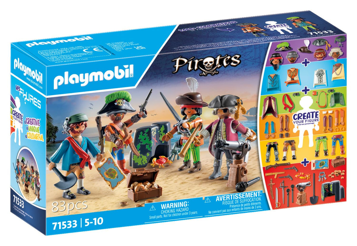 Playmobil My Figures: Pirates treasure chest and gear for treasure hunts