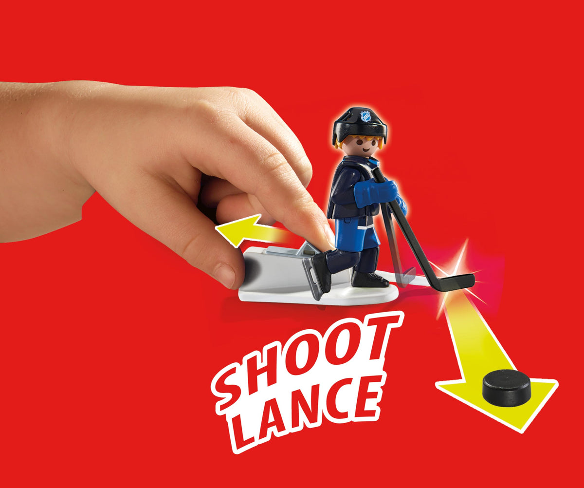 Playmobil NHL Shootout net puck and accessories for authentic play moments.