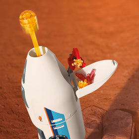 Playmobil nose cone storage: secure sample storage for later analysis.